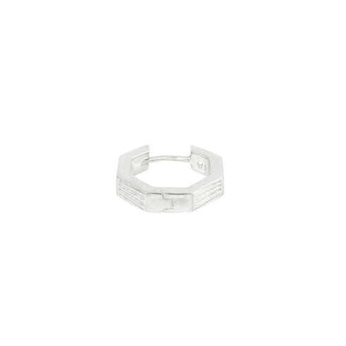 HEXAGON HUGGIE SILVER